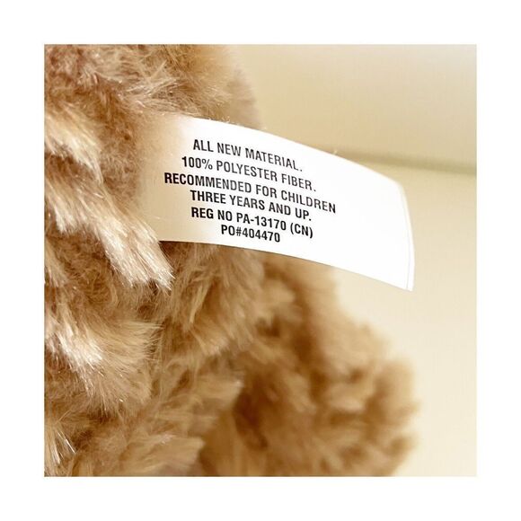 Burton & Burton Teddy Bear Brown Plush w/Pink Ribbon Bow Soft Tags NEW - Picture 8 of 10